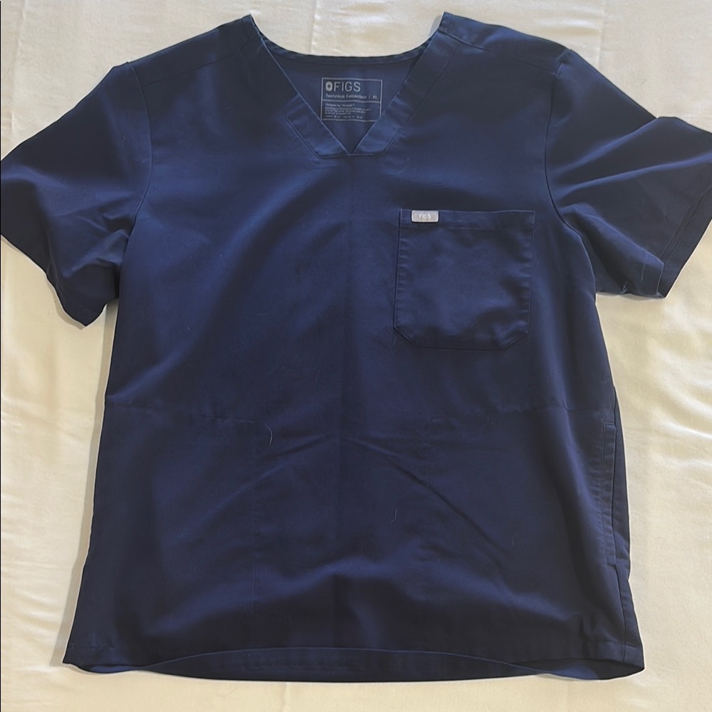 Figs Blue Short Sleeve Tee & Joggers